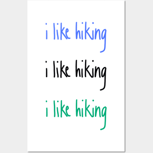 I like hiking sticker pack Posters and Art